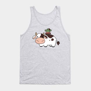Cow and Flower Cactus Tank Top